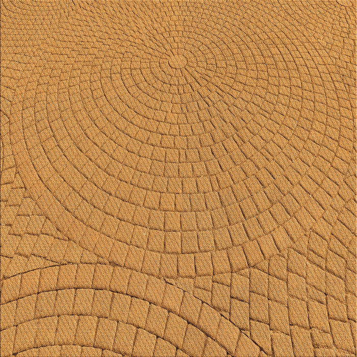 Round Patterned Sedona Brown Rug, pat2178org