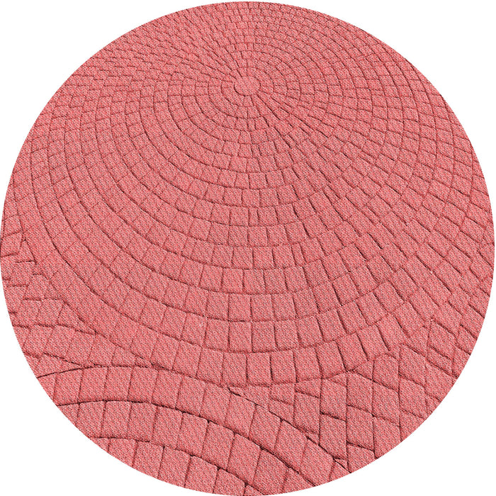 Square Patterned Fire Red Rug, pat2178rd