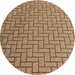 Square Patterned Saddle Brown Rug, pat2179brn