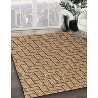 Patterned Saddle Brown Rug, pat2179brn