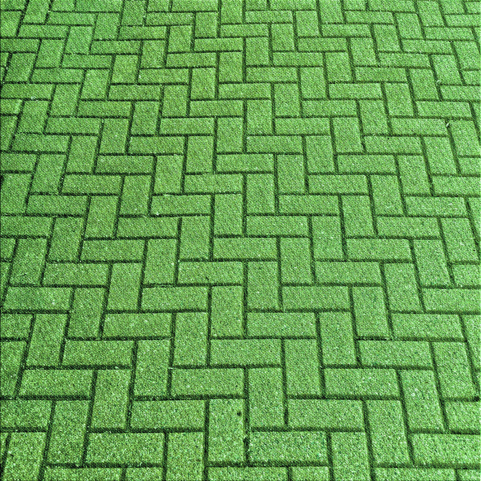 Round Patterned Green Rug, pat2179grn