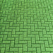 Round Patterned Green Rug, pat2179grn