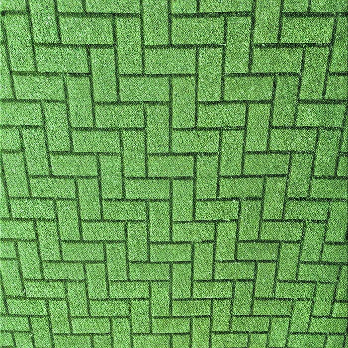 Machine Washable Transitional Green Rug, wshpat2179grn