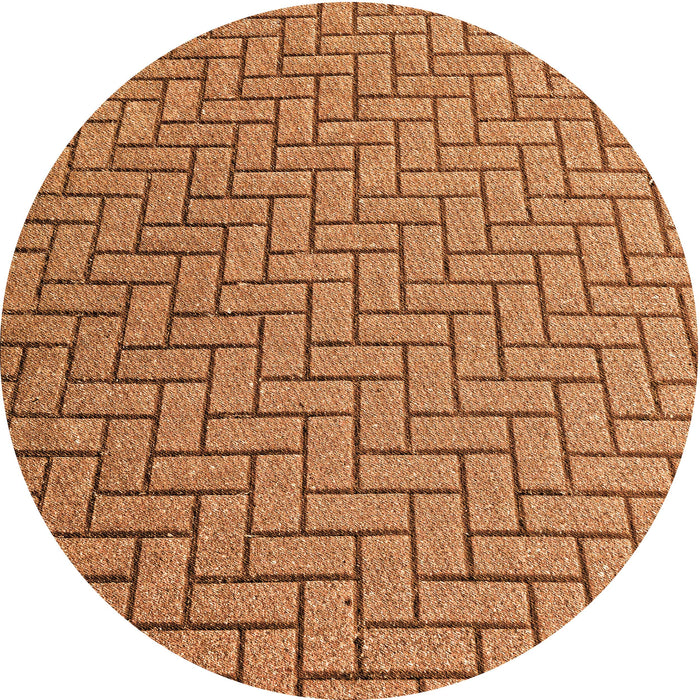 Square Patterned Orange Rug, pat2179org