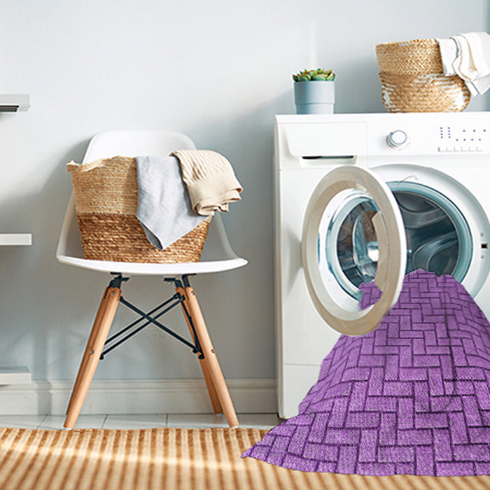 Machine Washable Transitional Violet Purple Rug in a Washing Machine, wshpat2179pur