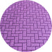 Square Patterned Violet Purple Rug, pat2179pur