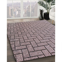 Patterned Rose Pink Novelty Rug, pat2179