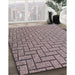 Machine Washable Transitional Rose Pink Rug in a Family Room, wshpat2179