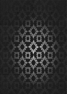 Patterned Black Novelty Rug, pat217
