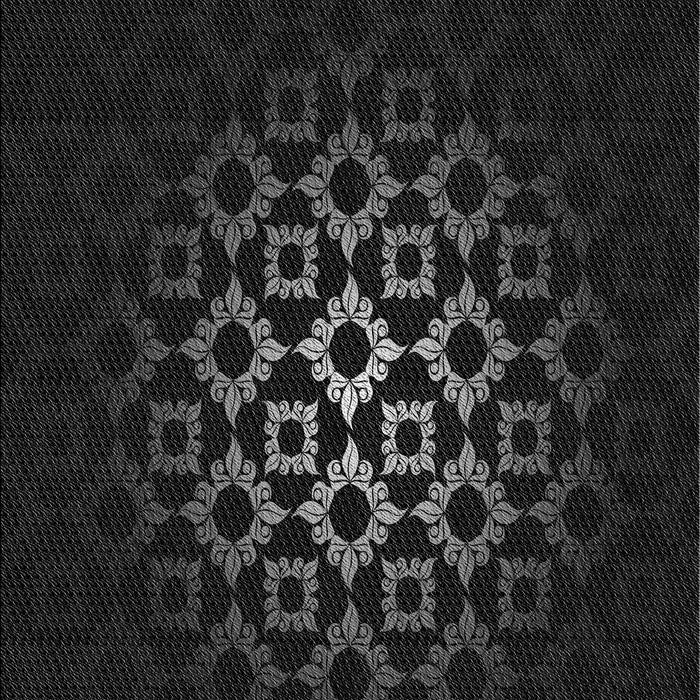 Patterned Black Novelty Rug, pat217