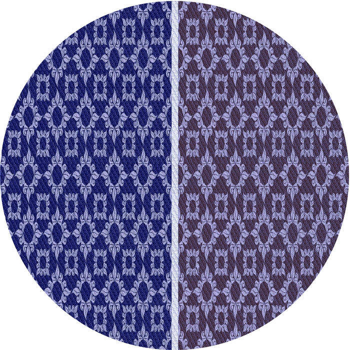 Square Patterned Denim Dark Blue Rug, pat218blu