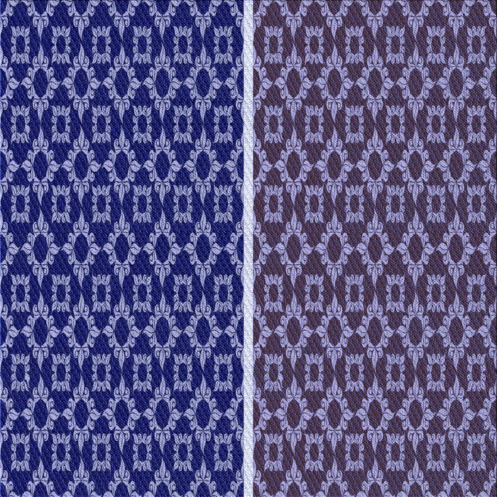 Round Machine Washable Transitional Denim Dark Blue Rug, wshpat218blu