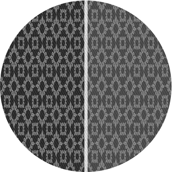 Square Machine Washable Transitional Gray Rug in a Living Room, wshpat218gry