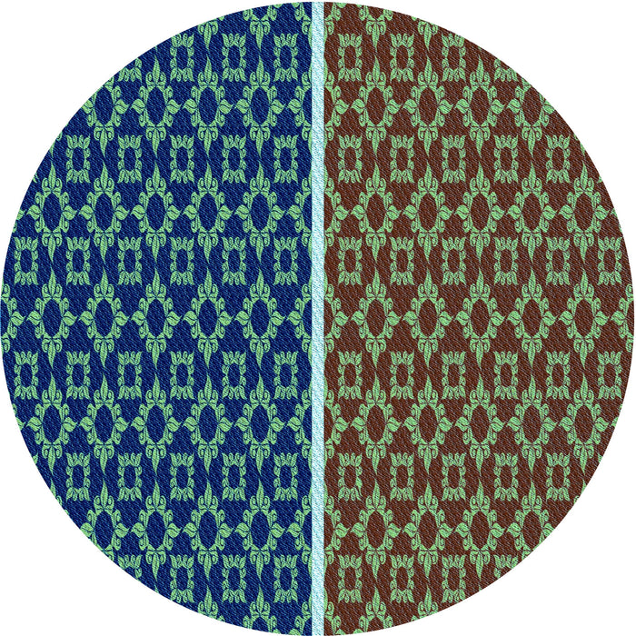 Square Patterned Plum Purple Rug, pat218lblu