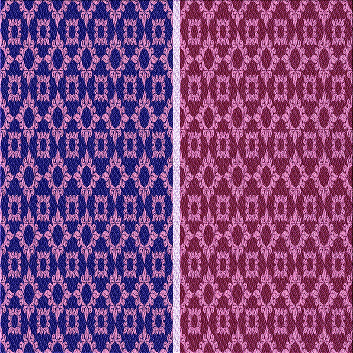 Round Patterned Purple Rug, pat218pur