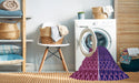 Machine Washable Transitional Purple Rug in a Washing Machine, wshpat218pur