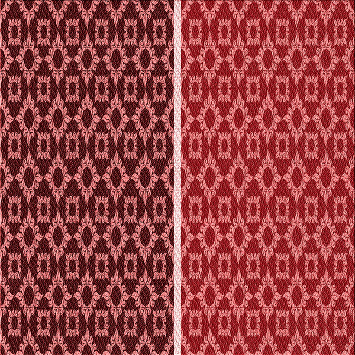 Round Patterned Red Rug, pat218rd