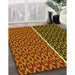 Patterned Crimson Red Rug in Family Room, pat218yw