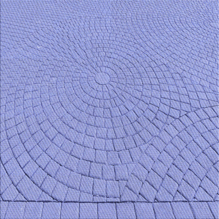 Round Machine Washable Transitional Jeans Blue Rug, wshpat2180blu