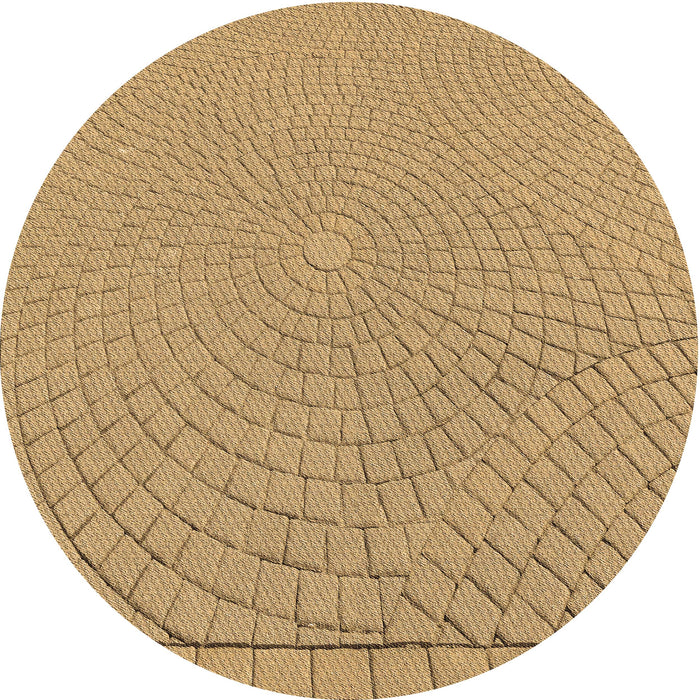 Square Patterned Orange Rug, pat2180brn