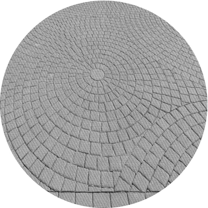 Square Patterned Cloud Gray Rug, pat2180gry