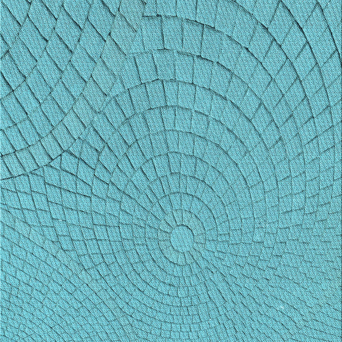 Patterned Bright Turquoise Blue Rug, pat2180lblu