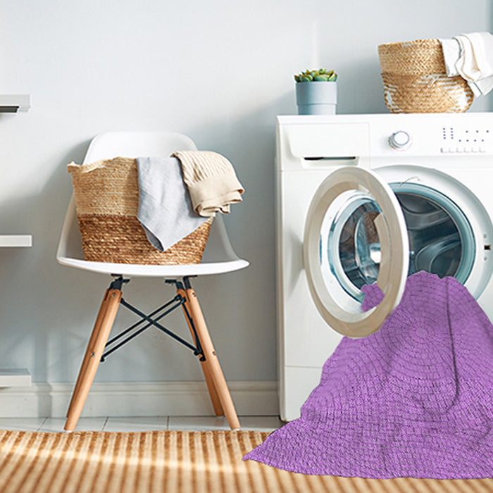 Machine Washable Transitional Violet Purple Rug in a Washing Machine, wshpat2180pur