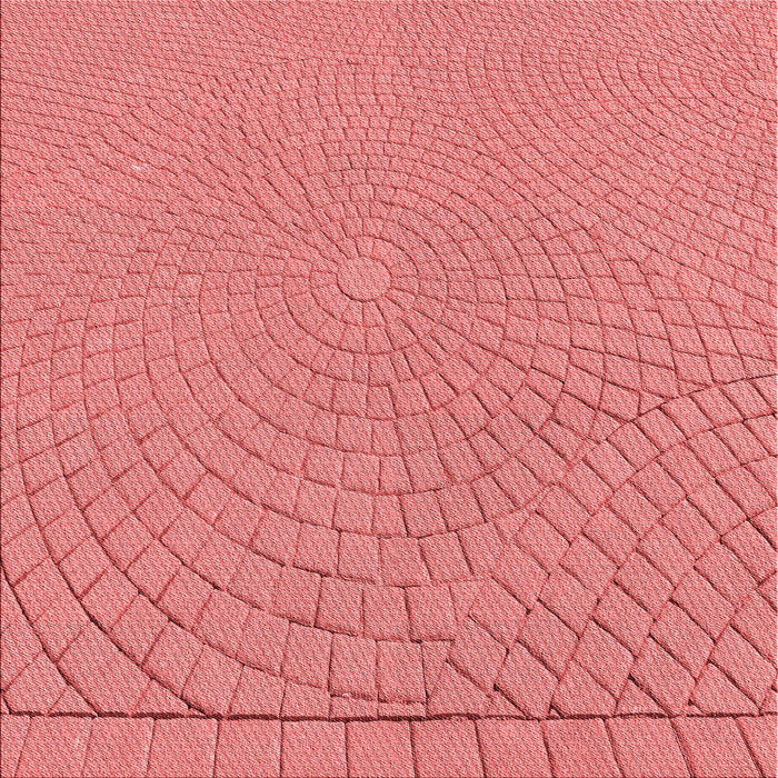 Round Patterned Fire Red Rug, pat2180rd