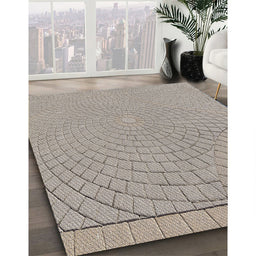 Patterned Sandstone Brown Novelty Rug in Family Room, pat2180