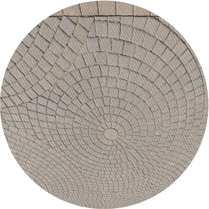 Sideview of Patterned Sandstone Brown Novelty Rug, pat2180