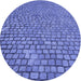 Square Patterned Sky Blue Rug, pat2181blu