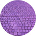 Square Machine Washable Transitional Purple Rug in a Living Room, wshpat2181pur