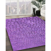 Patterned Purple Rug, pat2181pur