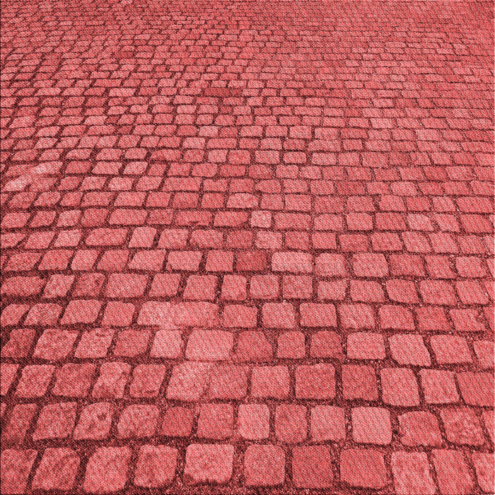 Round Machine Washable Transitional Red Rug, wshpat2181rd