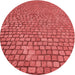 Square Patterned Red Rug, pat2181rd