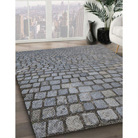 Patterned Black Novelty Rug, pat2181