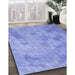 Machine Washable Transitional Sky Blue Rug in a Family Room, wshpat2182blu