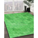 Machine Washable Transitional Neon Green Rug in a Family Room, wshpat2182grn