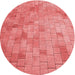 Square Machine Washable Transitional Fire Red Rug in a Living Room, wshpat2182rd