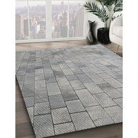 Patterned Cloudy Gray Novelty Rug, pat2182