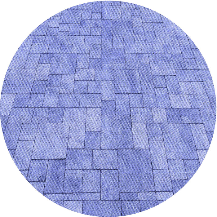 Square Patterned Sky Blue Rug, pat2183blu