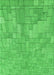 Machine Washable Transitional Neon Green Rug, wshpat2183grn