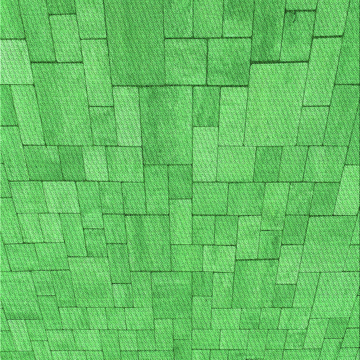 Machine Washable Transitional Neon Green Rug, wshpat2183grn