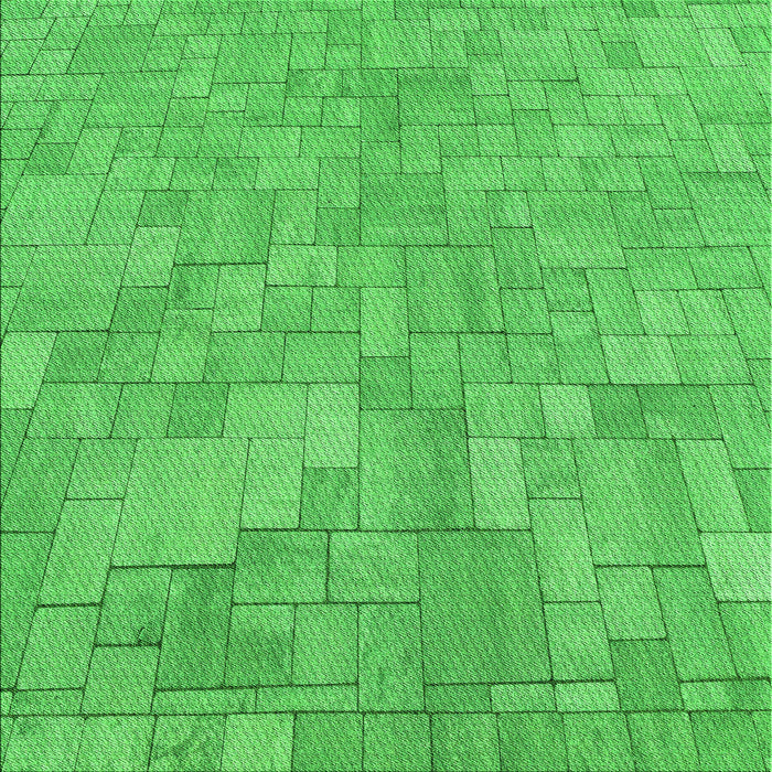 Round Patterned Neon Green Rug, pat2183grn