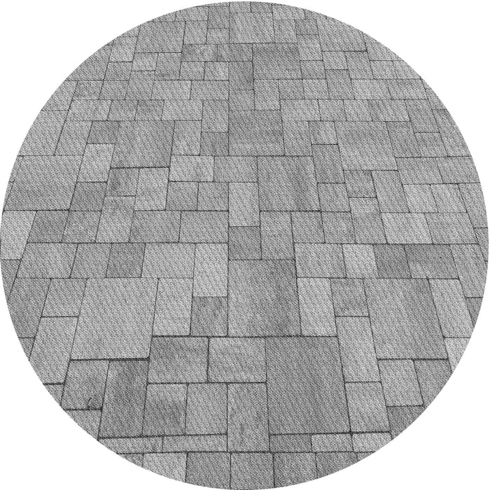 Square Machine Washable Transitional Cloud Gray Rug in a Living Room, wshpat2183gry