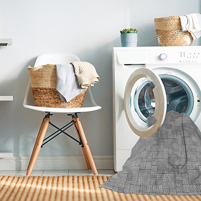 Machine Washable Transitional Cloud Gray Rug in a Washing Machine, wshpat2183gry