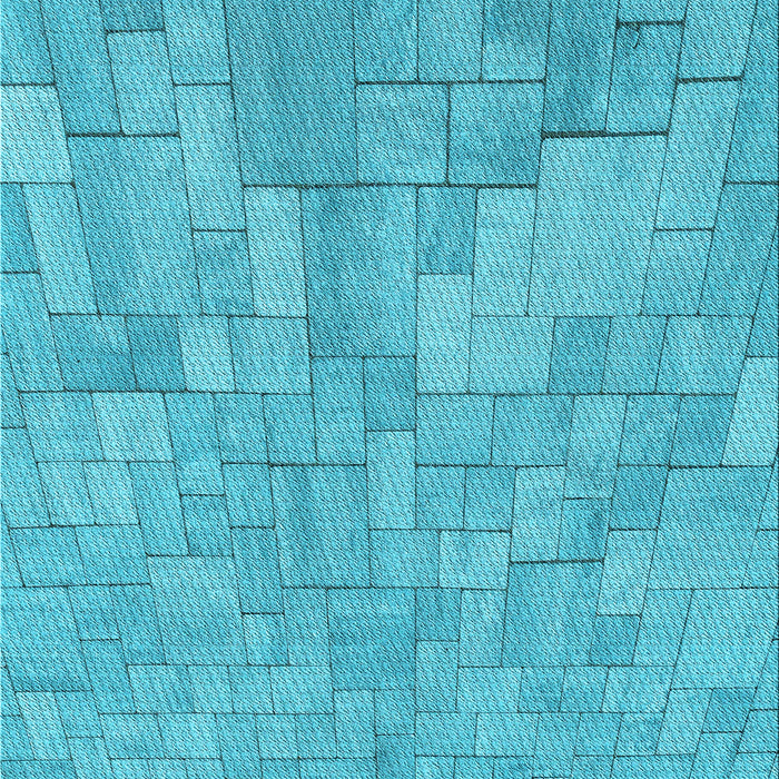 Patterned Dark Turquoise Green Rug, pat2183lblu