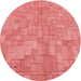 Square Machine Washable Transitional Fire Red Rug in a Living Room, wshpat2183rd