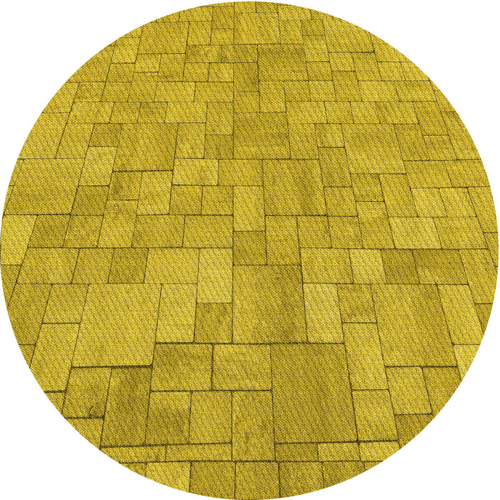 Square Patterned Dark Golden Brown Rug, pat2183yw
