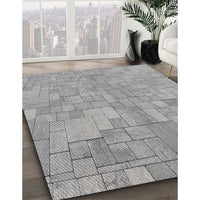 Patterned Smokey Gray Novelty Rug, pat2183